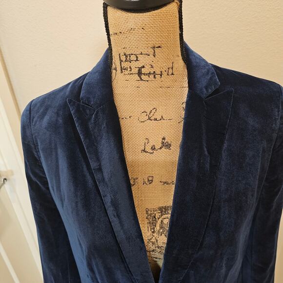 Land's End Canvas Blue Suede Blazer Size - Picture 2 of 9